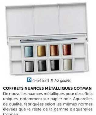 coffret nuances métalliques cotman