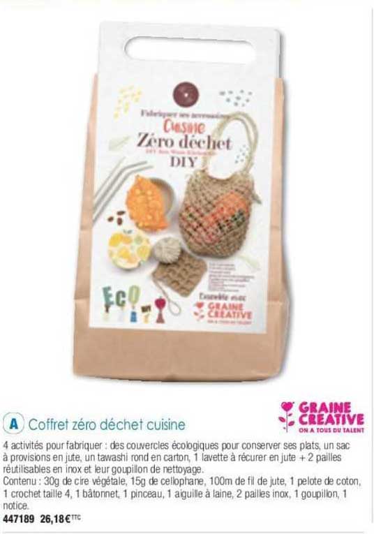 coffret zéro déchet cuisine graine creative