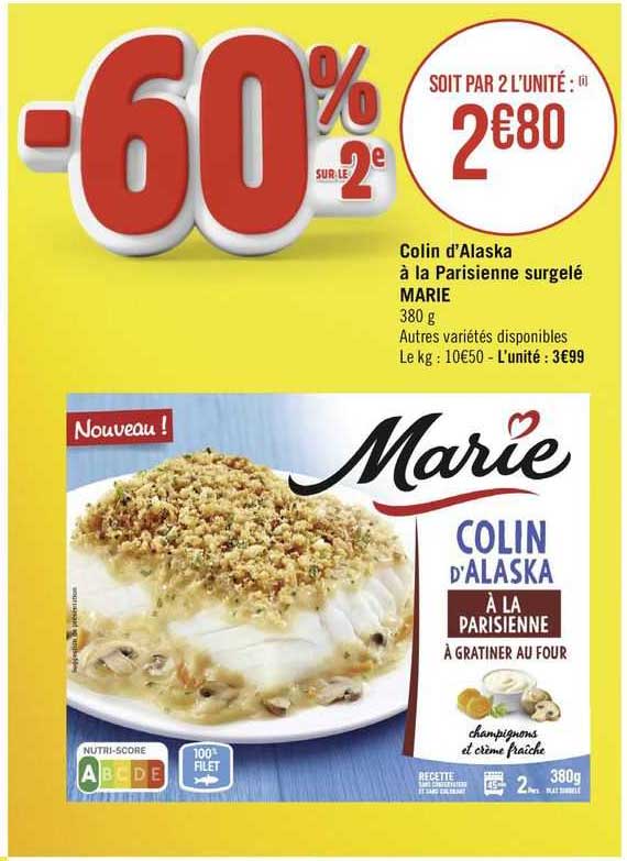 Colin D'alaska à La Parisienne Surgelé Marie