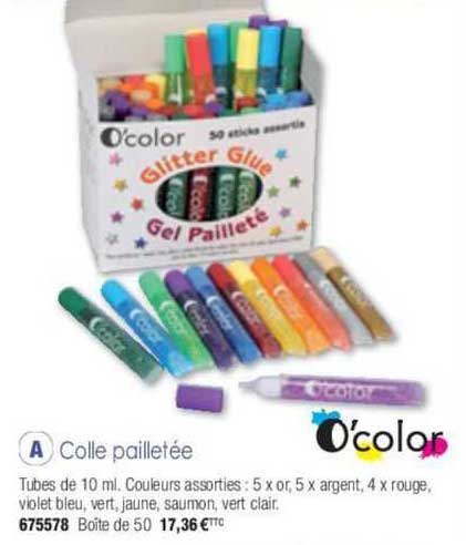 colle pailletée o'color