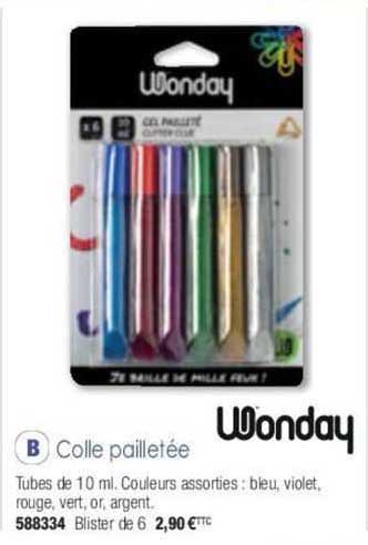 colle pailletée wonday