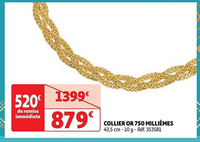 Collier Or 750 Millièmes