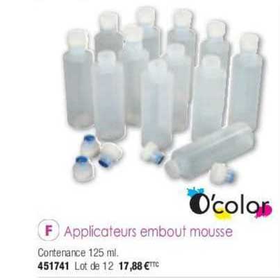 color applicateurs embout mousse