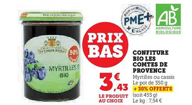 confiture bio les comtes de provence