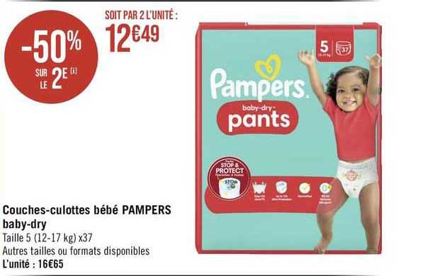 couches-culottes bébé pampers baby-dry