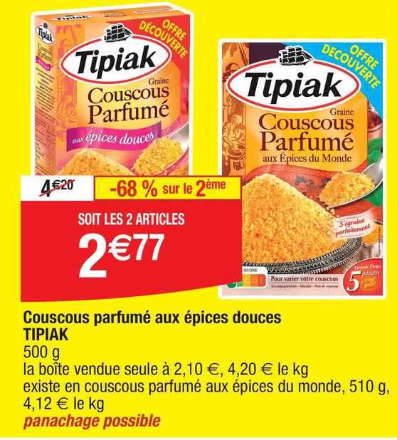 couscous parfumé aux épices douces tipiak