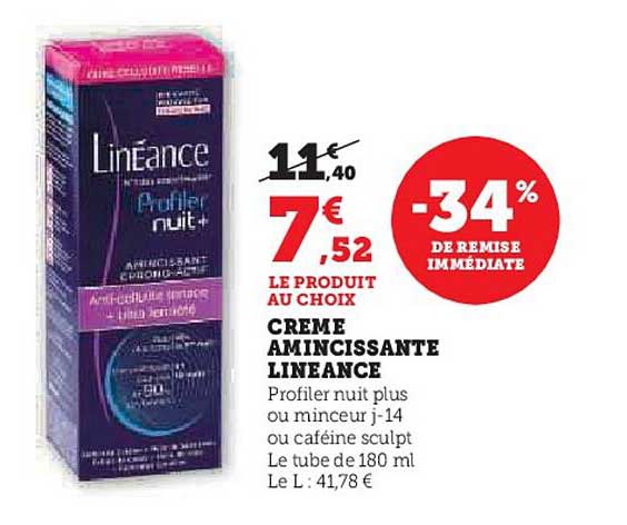 crème amincissante lineance