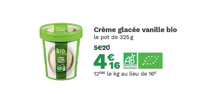 Crème Glacée Vanille Bio