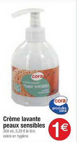 crème lavante peaux sensibles