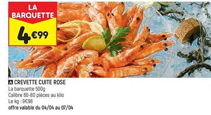Crevette Cuite Rose