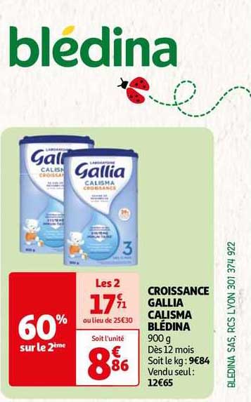 Croissance Gallia Calisma Blédina