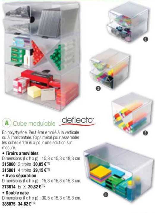cube modulable deflecto
