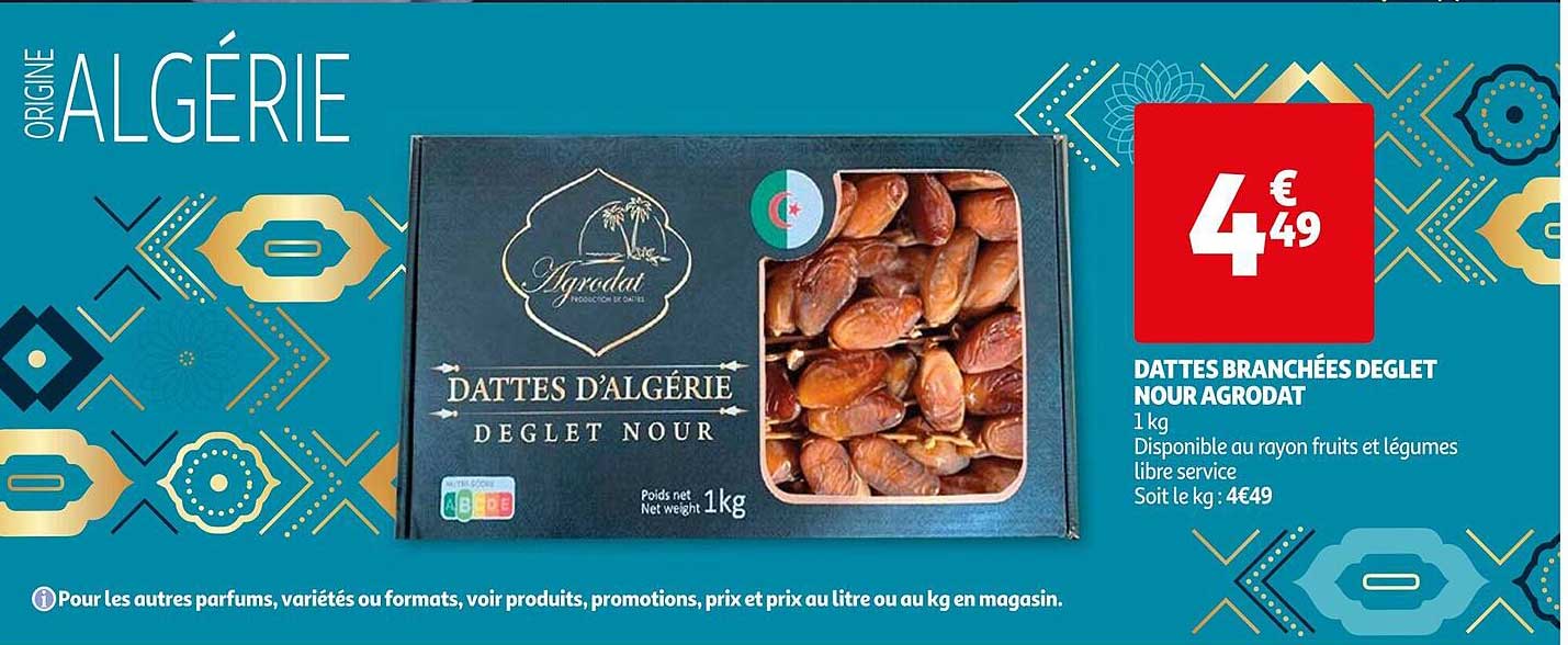 dattes branchées deglet nour agrodat