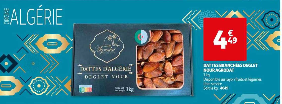 dattes branchées deglet nour agrodat