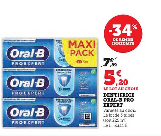 dentifrice oral-b pro expert