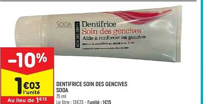 dentifrice soin des gencives sooa
