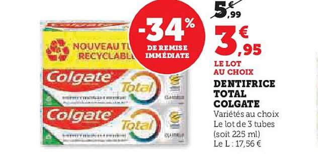 Dentifrice Total Colgate