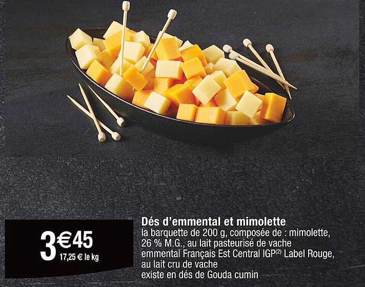 Dés D'emmental Et Mimolette