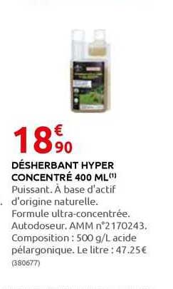 désherbant hyper concentré 400ml
