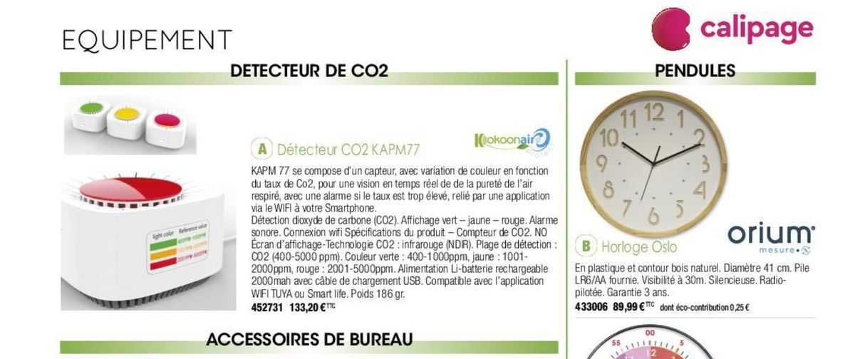 détecteur co2 kapm77, horloge oslo