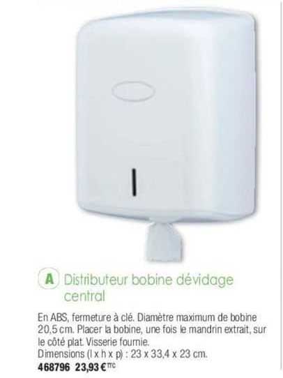 distributeur bobine dévidage central