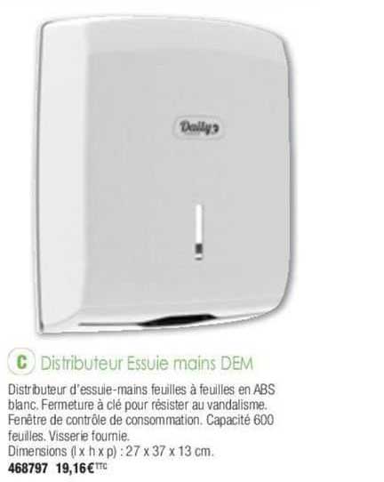 distributeur essuie mains dem