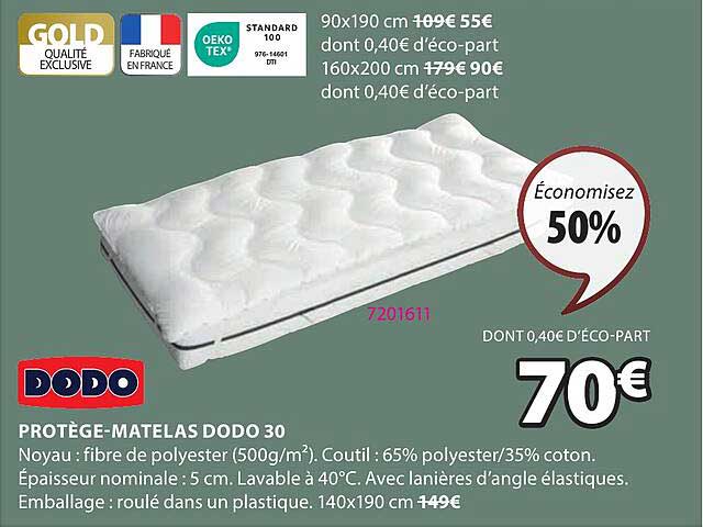 dodo protège-matelas dodo 30