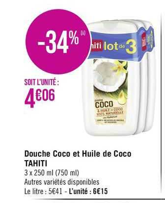 Douche Coco Et Huile De Coco Tahiti