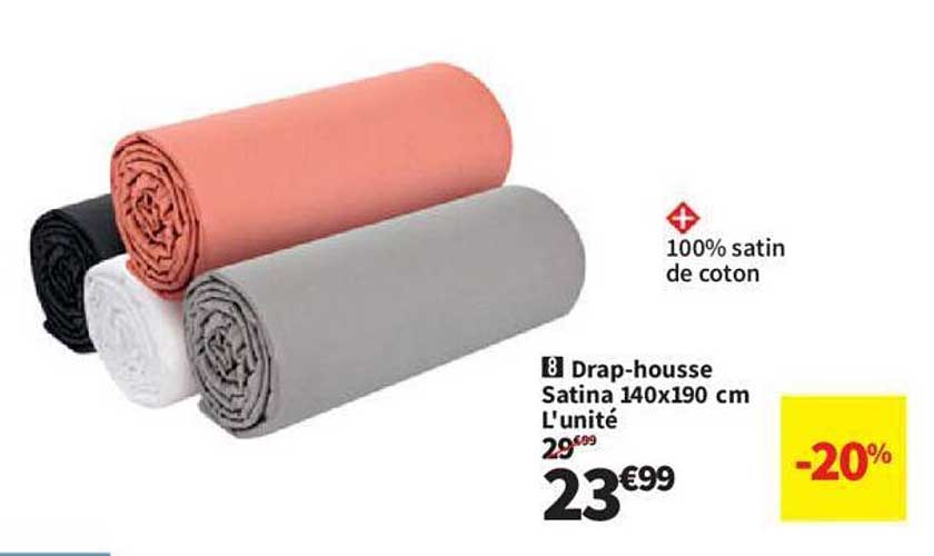 drap-housse satina 140 x 190 cm
