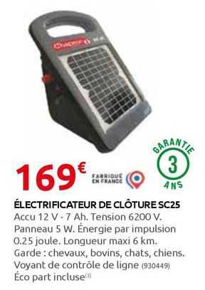 électrification de clôture sc25