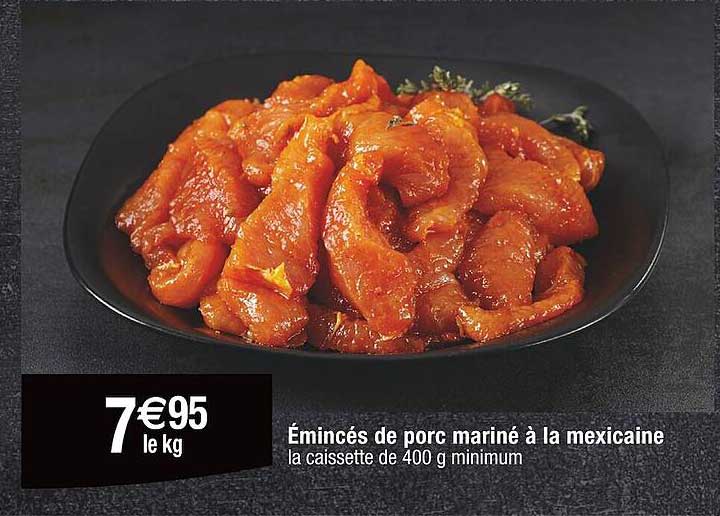 émincés De Porc Mariné à La Mexicaine