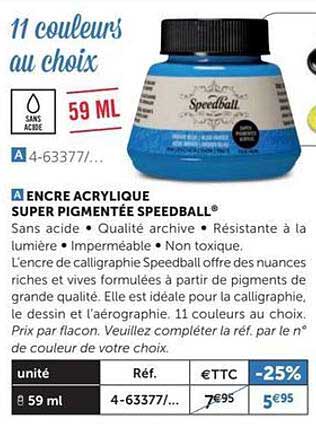 encre acrylique super pigmentée speedball