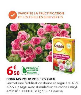 engrais pour rosiers 750g
