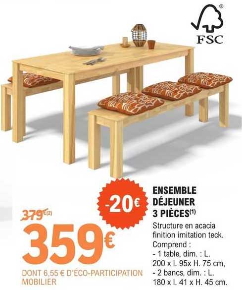 Ensemble Déjeuner 3 Pièces