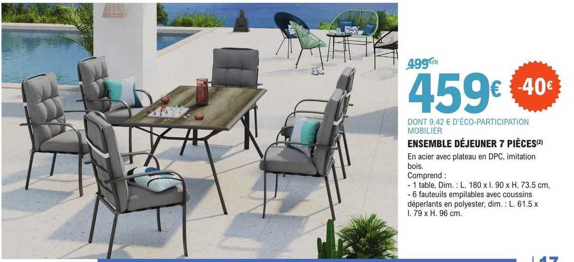 Ensemble Déjeuner 7 Pièces