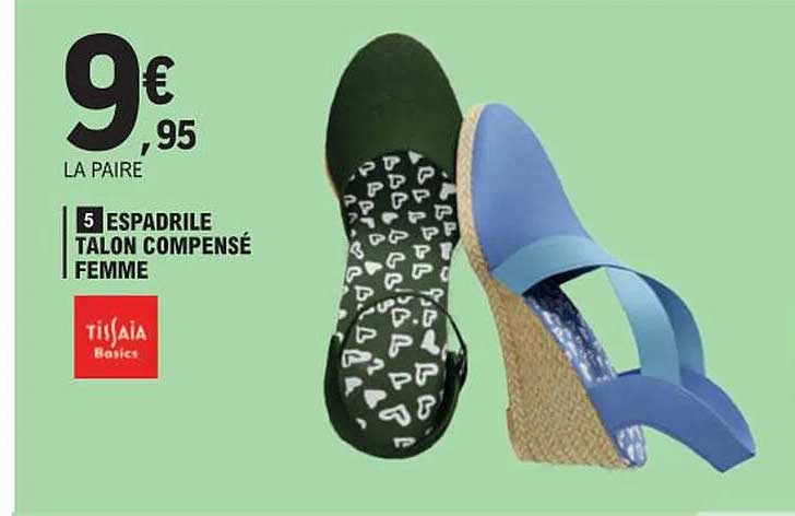 espadrille talon compensé femme tissaia basics
