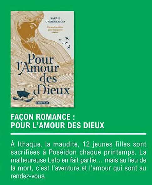 façon romance : pour l'amour des dieux