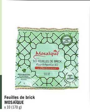 feuilles de brick mosaïque