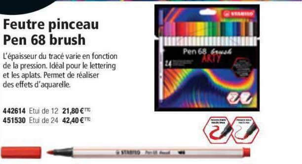 feutre pinceau pen 68 brush