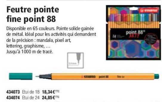 feutre pointe fine point 88