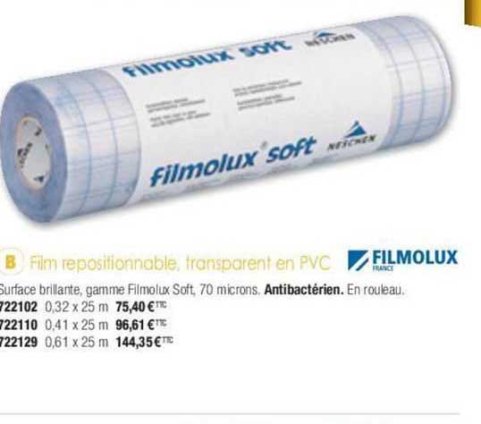 film repositionnable, transparent en pvc filmolux
