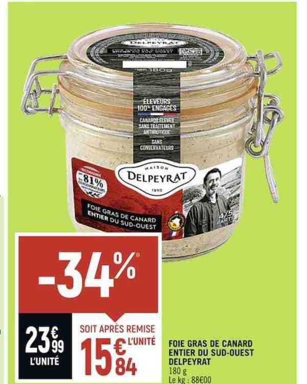 foie gras de canard entier ou sud-ouest delpeyrat