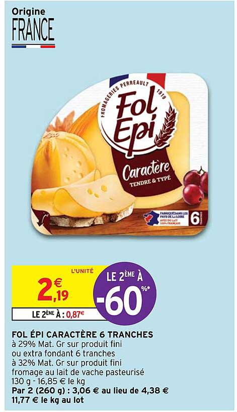 fol épi caractère 6 tranches