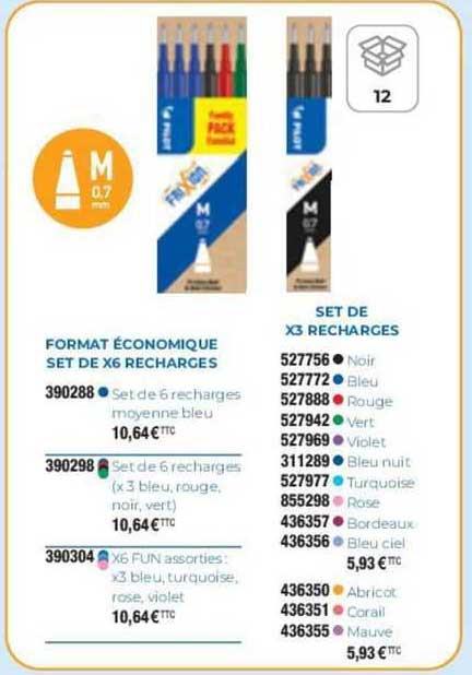 Format économique Set De X6 Recharges Set De X3 Recharges