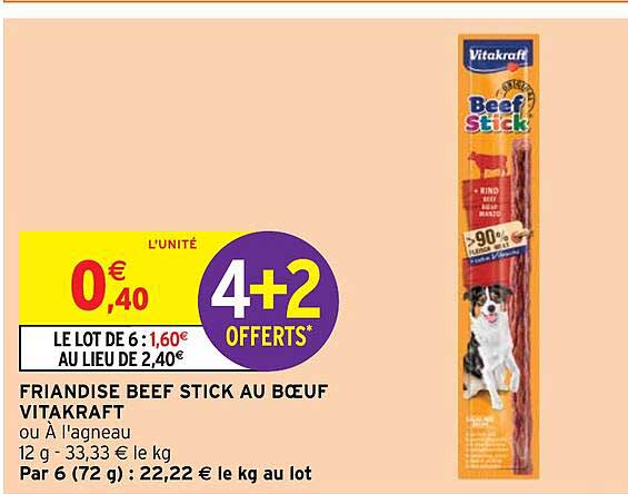 friandise beef stick au bœuf vitakraft