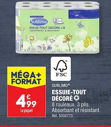 fsc sublimo essuie-tout décoré