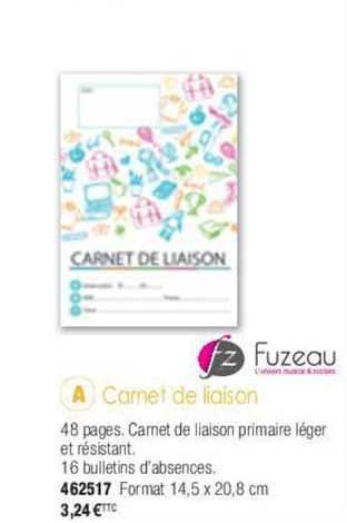 fuzeau carnet de liaison