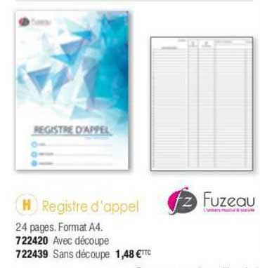 fuzeau registre d'appel