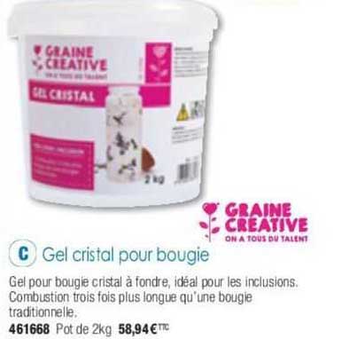 gel cristal pour bougie graine créative