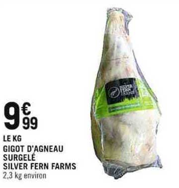 gigot d'agneau surgelé silves fern farms